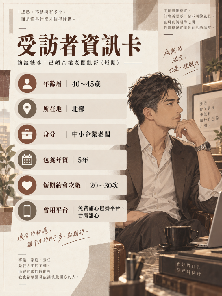 受訪者資訊卡_已婚企業老闆凱哥（短期）