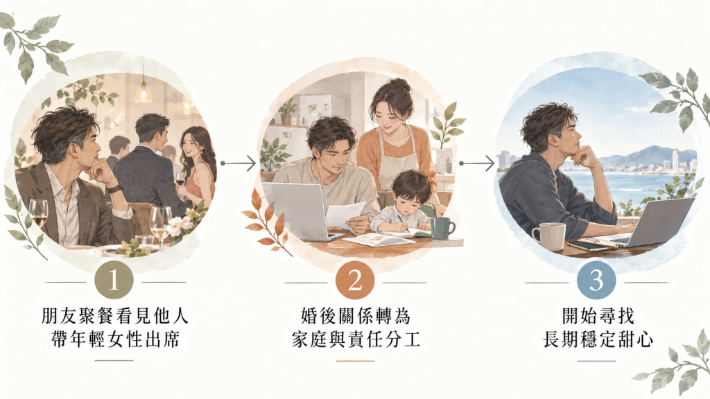 朋友影響、婚姻狀態與包養動機_動機心路歷程圖