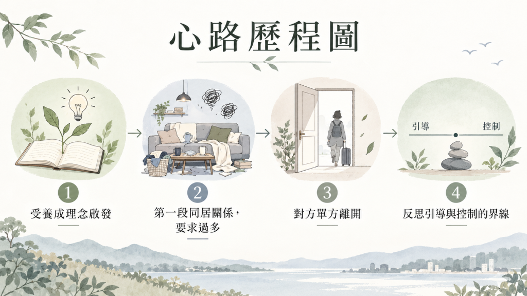 第一段包養同居關係與感情挫折_心路歷程圖